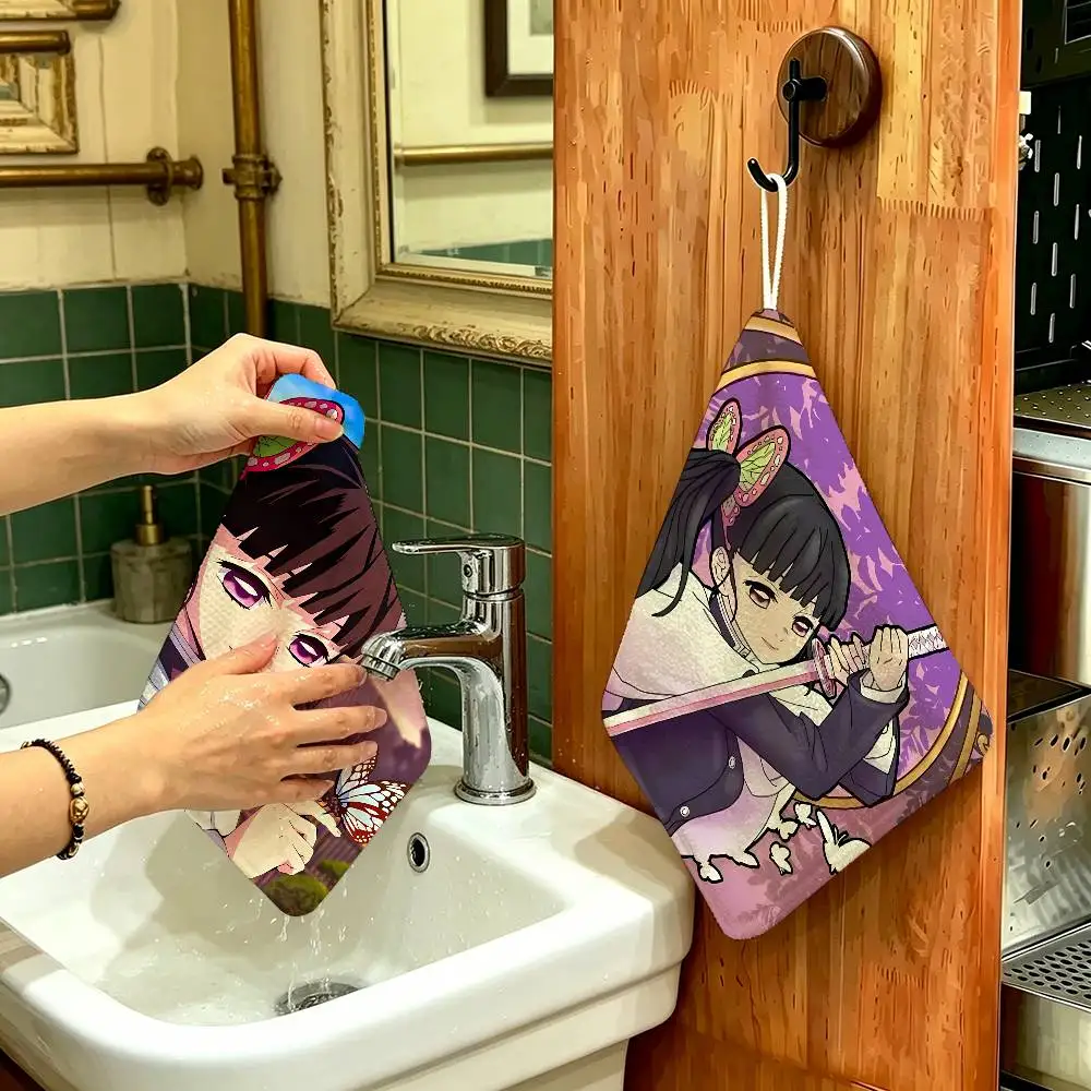 Cartoon Character Tsuyuri Kanao Hanging Kitchen Towel, Polyester Cotton Fabric, Absorbent Hand Wiping Towel for Home Dormitory
Cartoon Character Tsuyuri Kanao Hanging Kitchen Towel, Polyester Cotton Fabric, Absorbent Hand Wiping Towel for Home Dormitory