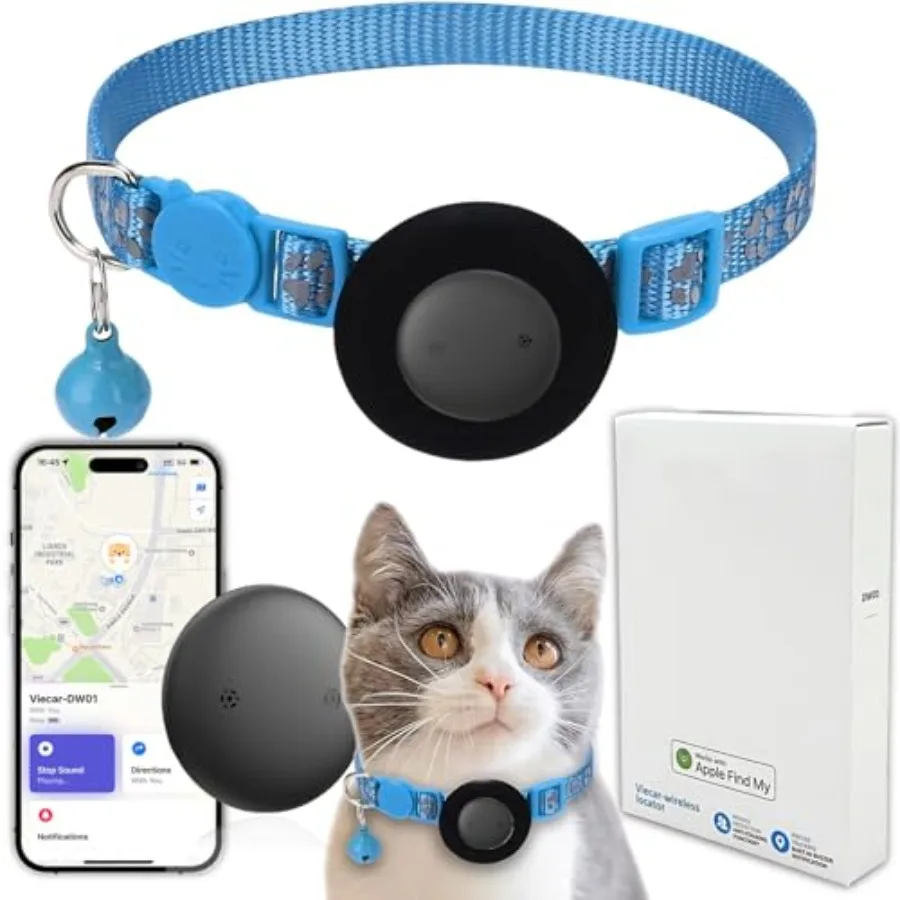 GPS Tracker for Cats, Mini GPS Pet Tracker with Collar, IPX8 Waterproof Cat Trackers Collar, No Monthly Fee, Work with Apple Fi
GPS Tracker for Cats, Mini GPS Pet Tracker with Collar, IPX8 Waterproof Cat Trackers Collar, No Monthly Fee, Work with Apple Fi