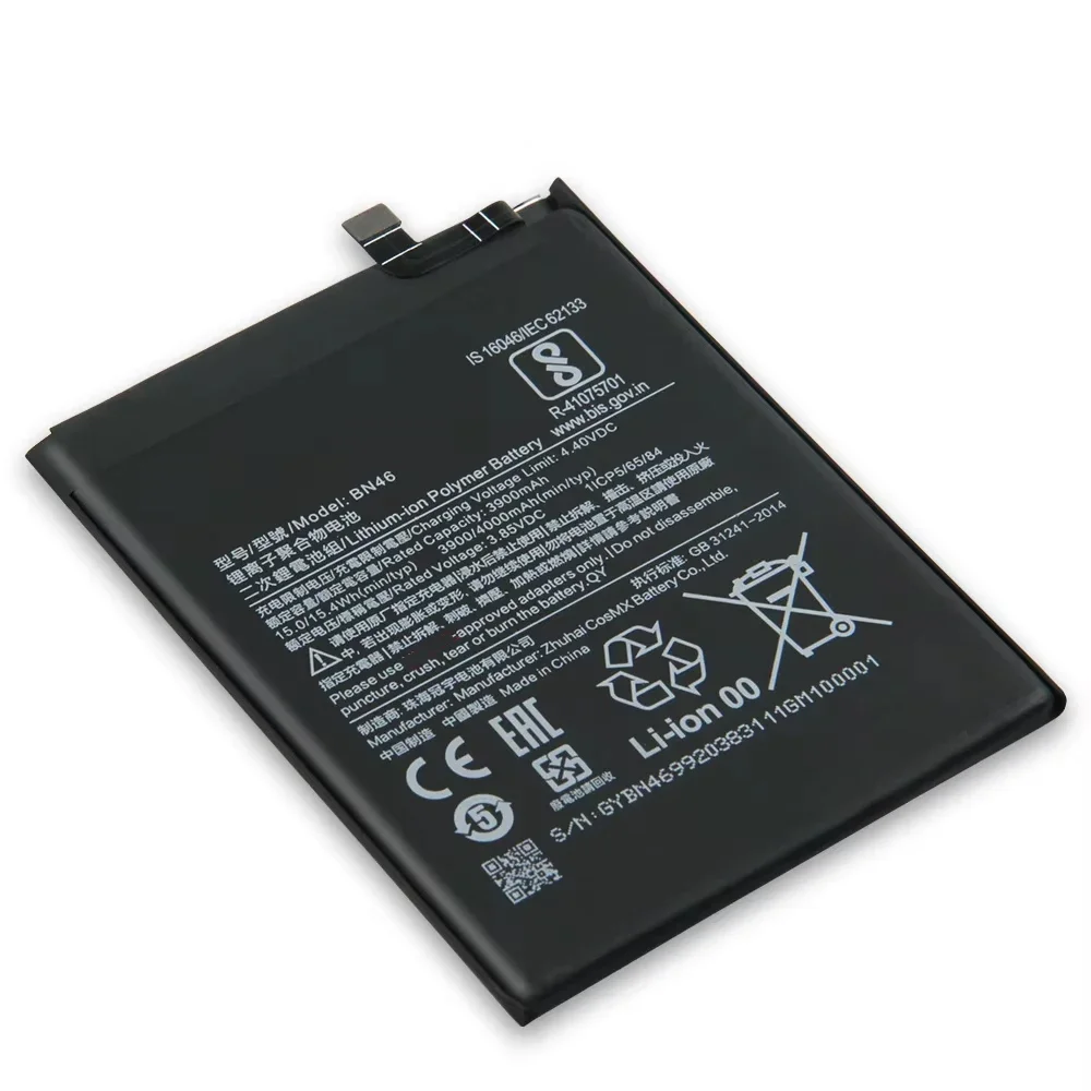 Premium Quality Battery BN46 For Xiaomi Redmi Note 8 Redmi 7 Redmi7 Redmi Note 6 Battery with Tools
Premium Quality Battery BN46 For Xiaomi Redmi Note 8 Redmi 7 Redmi7 Redmi Note 6 Battery with Tools