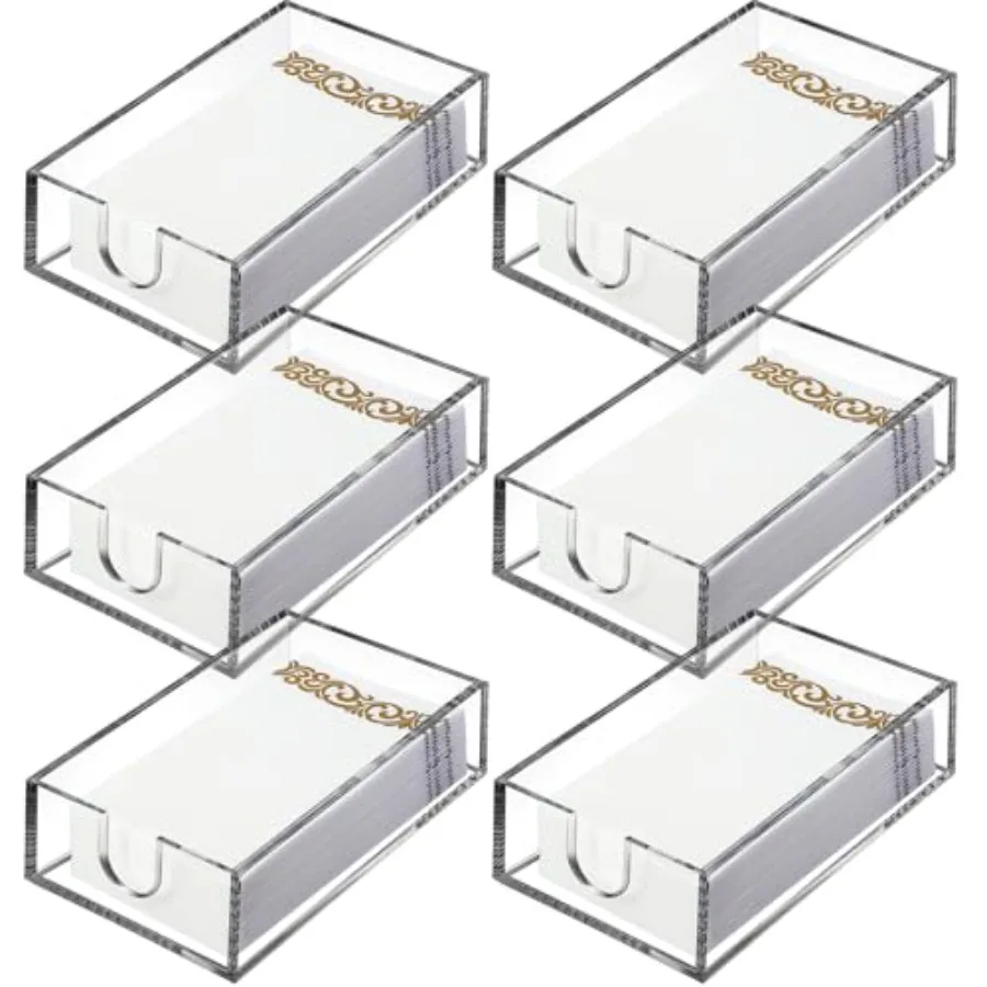 6 Pack Acrylic Paper Towel Holder Countertop Napkin Dispenser Bathroom Napkins Guest Disposable Holder, Hand Towel Tray for Kit
6 Pack Acrylic Paper Towel Holder Countertop Napkin Dispenser Bathroom Napkins Guest Disposable Holder, Hand Towel Tray for Kit