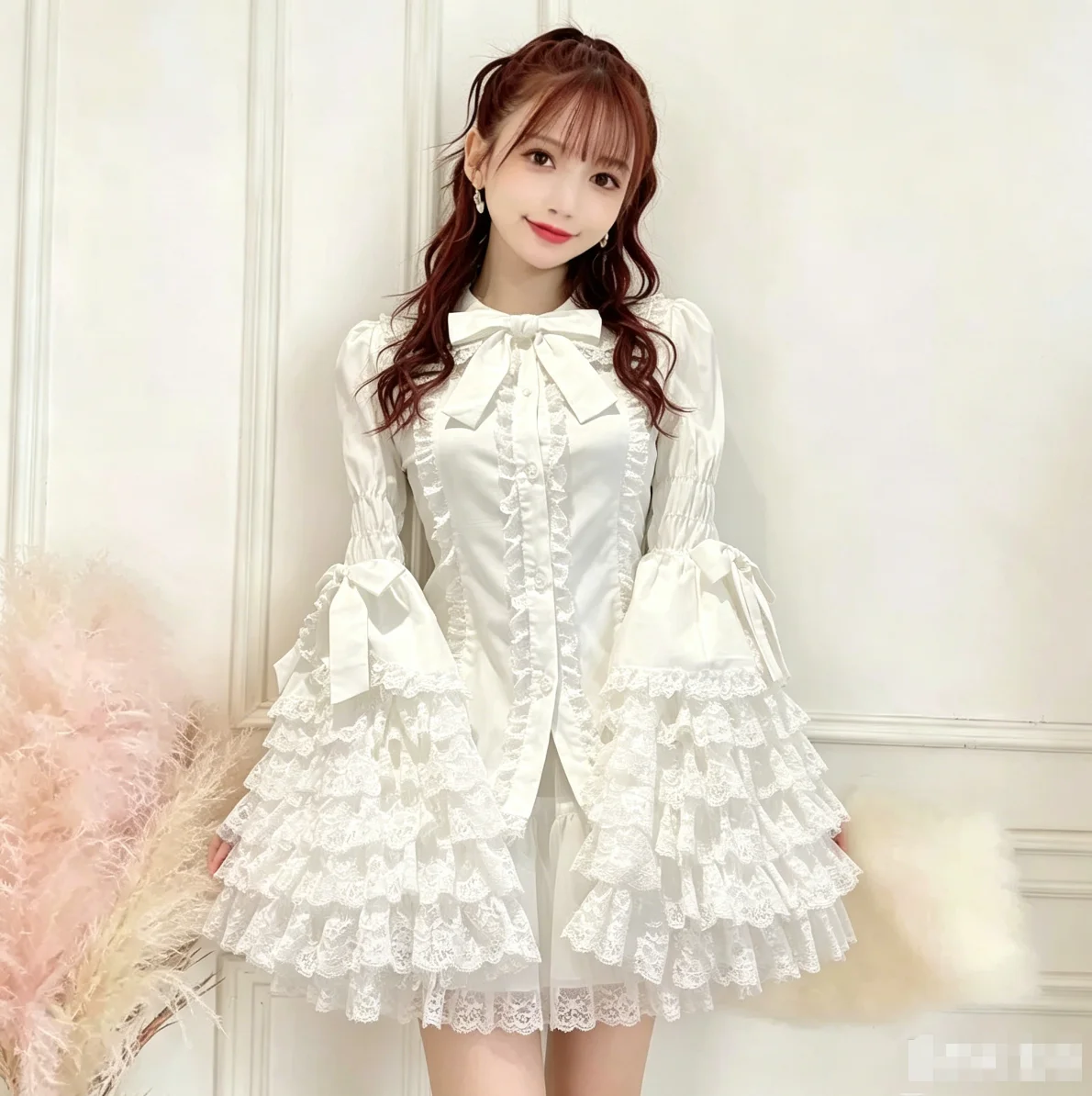 Original New Spring Autumn Lolita Basic Shirts Gothic Style Peter Pan Collar Elegant Lace Flare Sleeve Top Slimming Blouses
Original New Spring Autumn Lolita Basic Shirts Gothic Style Peter Pan Collar Elegant Lace Flare Sleeve Top Slimming Blouses