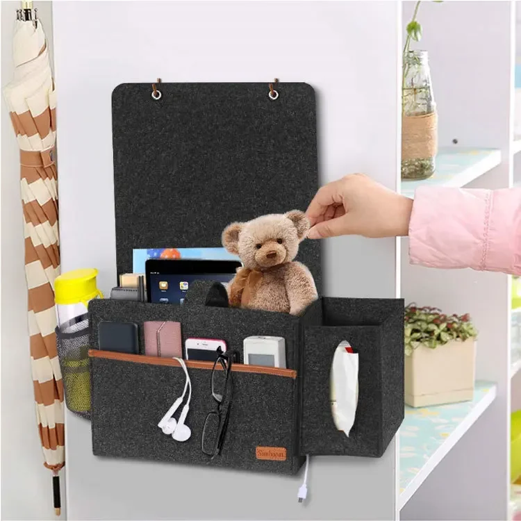 Practical Felt Hanging Storage Pockets Book Phone Bag For Bed Table Sofa Bedside Organizer Desk
Practical Felt Hanging Storage Pockets Book Phone Bag For Bed Table Sofa Bedside Organizer Desk