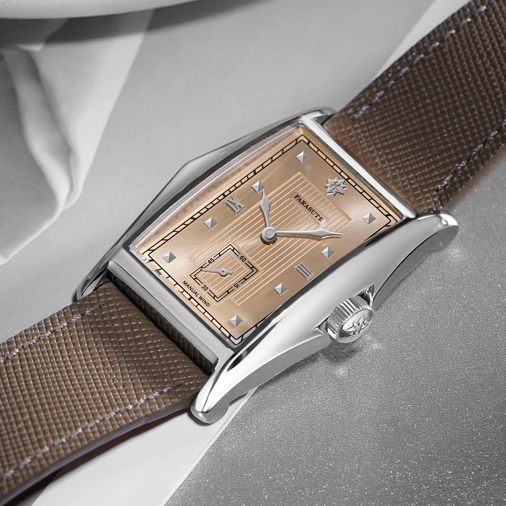 FARASUTE Classic 33mm Square Customized Manual Mechanical Movement Wristwatch Male Sapphire Glass Men Watch Montres pour hommes
FARASUTE Classic 33mm Square Customized Manual Mechanical Movement Wristwatch Male Sapphire Glass Men Watch Montres pour hommes