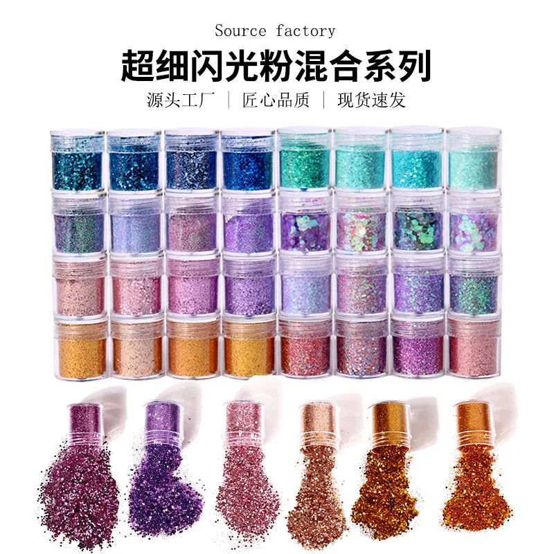 DIY Glitter Powder For Silicone Mold Filling Handmade Resin Accessries Laser Sequin Gradient Bottle Set Jewelry Making Tools
DIY Glitter Powder For Silicone Mold Filling Handmade Resin Accessries Laser Sequin Gradient Bottle Set Jewelry Making Tools