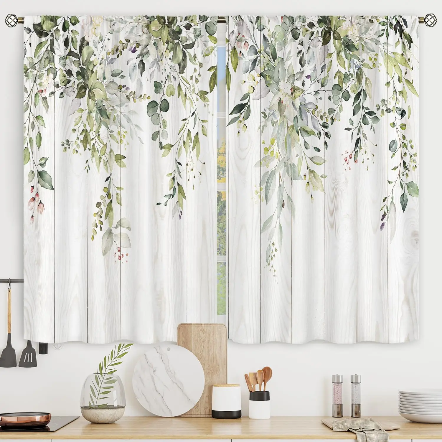 2 Panels Kitchen Curtains Plants Flower Spring Floral Botanical Pattern Curtains for Bathroom Bedroom Living Room Rod Pocket
2 Panels Kitchen Curtains Plants Flower Spring Floral Botanical Pattern Curtains for Bathroom Bedroom Living Room Rod Pocket