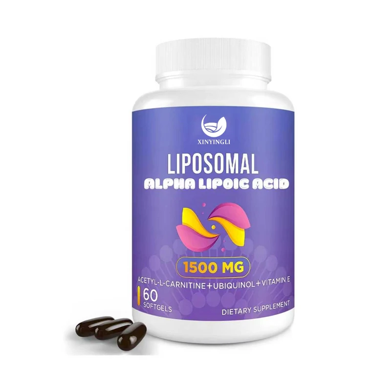 Liposome alpha lipoic acid 1500mg - Acetyl-L-carnitine 900mg&Pantone 100mg&Vitamin E 15mg
Liposome alpha lipoic acid 1500mg - Acetyl-L-carnitine 900mg&Pantone 100mg&Vitamin E 15mg