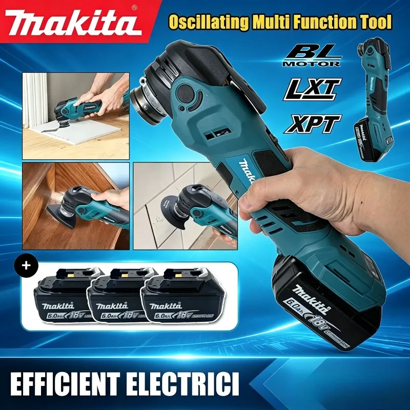 Бесщеточная электрическая осциллирующая пила Makita, многофункциональный инструмент с насадками-триммером/лопаткой/инструментом для резки дерева, 18В
Бесщеточная электрическая осциллирующая пила Makita, многофункциональный инструмент с насадками-триммером/лопаткой/инструментом для резки дерева, 18В