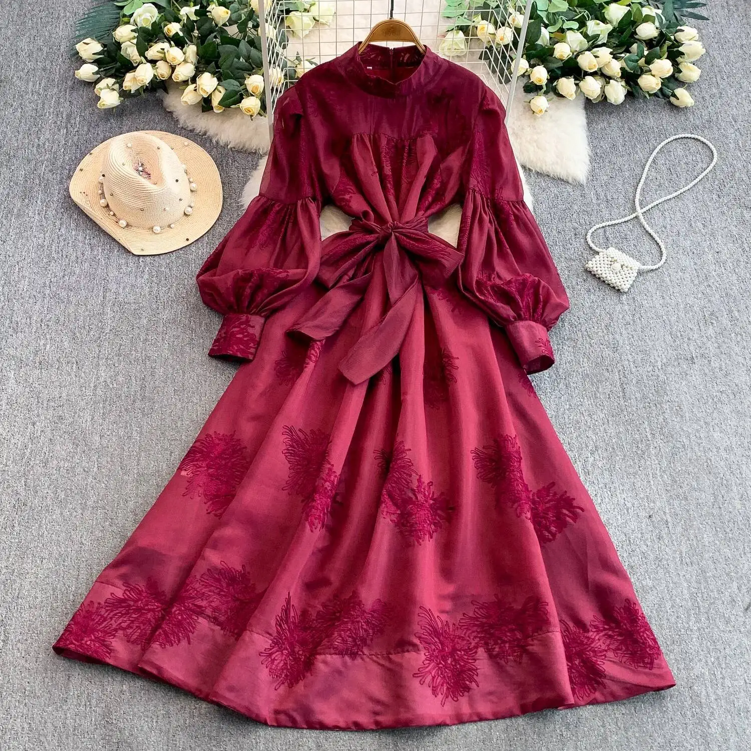 Французское винтажное элегантное сетчатое платье трапециевидной формы с вышивкой, модные осенние женские платья Vestidos
Французское винтажное элегантное сетчатое платье трапециевидной формы с вышивкой, модные осенние женские платья Vestidos