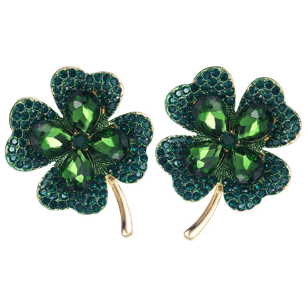 2 Pcs Four-leaf Corsage Pin Costume Jewelry Grace for Clothes Metal Patricks Day Accessories Gifts Friends Female
2 Pcs Four-leaf Corsage Pin Costume Jewelry Grace for Clothes Metal Patricks Day Accessories Gifts Friends Female