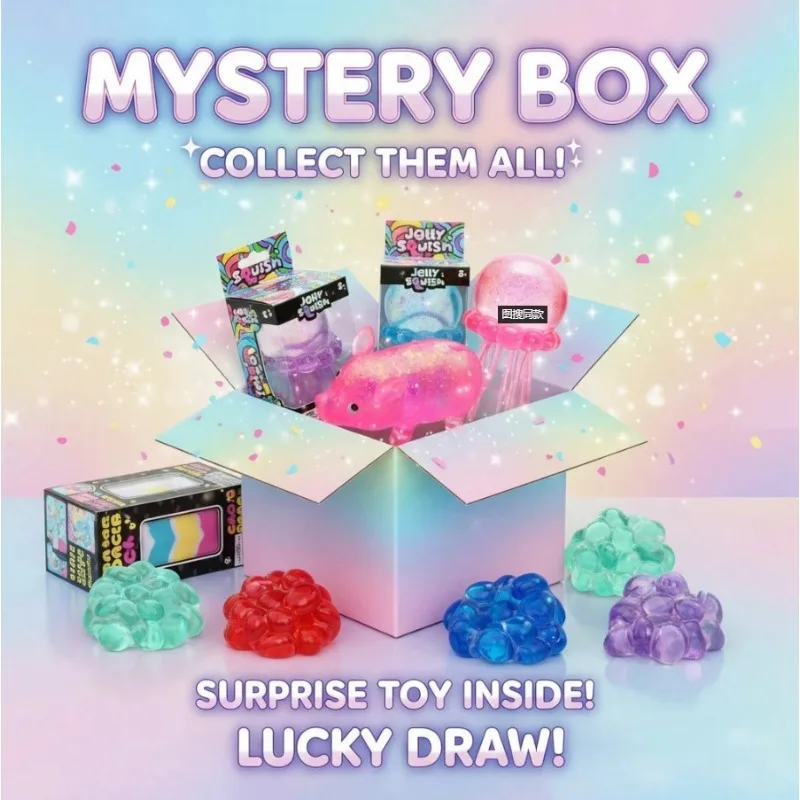 Mystery Blind Box Squishy Toy Set, 3 Independent Draws Per Order, Random Surprise Box, Fixed Probability System, 4 Designs: Cake / Jellyfish / Gem Noise Ball / Maltose Pig
Mystery Blind Box Squishy Toy Set, 3 Independent Draws Per Order, Random Surprise Box, Fixed Probability System, 4 Designs: Cake / Jellyfish / Gem Noise Ball / Maltose Pig
