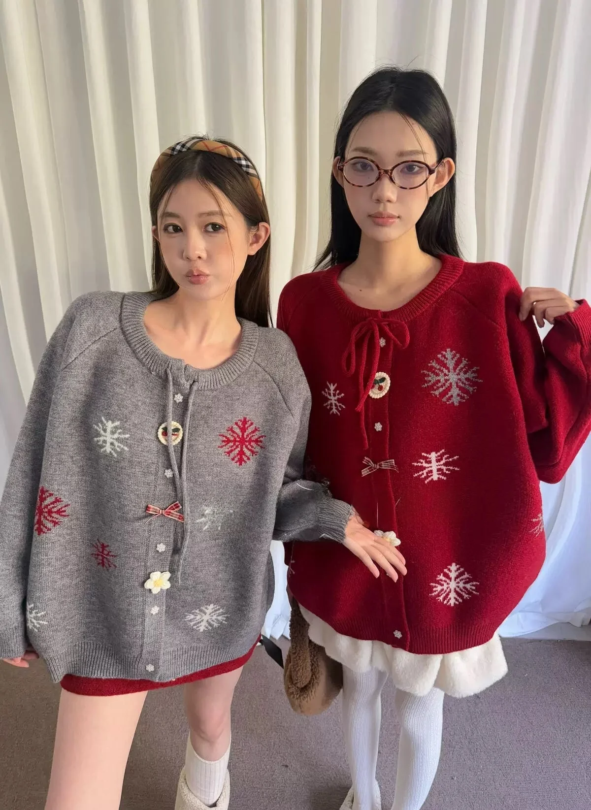 New Year Snowflake plus Size Women's Knitted Open Cardigan Sweater Outerwear Loose Fit Slimming Autumn Winter Faion
New Year Snowflake plus Size Women's Knitted Open Cardigan Sweater Outerwear Loose Fit Slimming Autumn Winter Faion