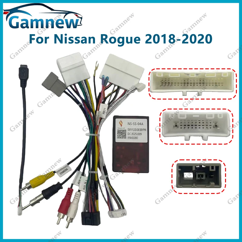 Автомобильный 16-контактный кабель питания для радиоприемника Android с коробкой Canbus для Nissan Rogue X-Trail Qashqai Navara 2018 + жгут проводов аудио
Автомобильный 16-контактный кабель питания для радиоприемника Android с коробкой Canbus для Nissan Rogue X-Trail Qashqai Navara 2018 + жгут проводов аудио