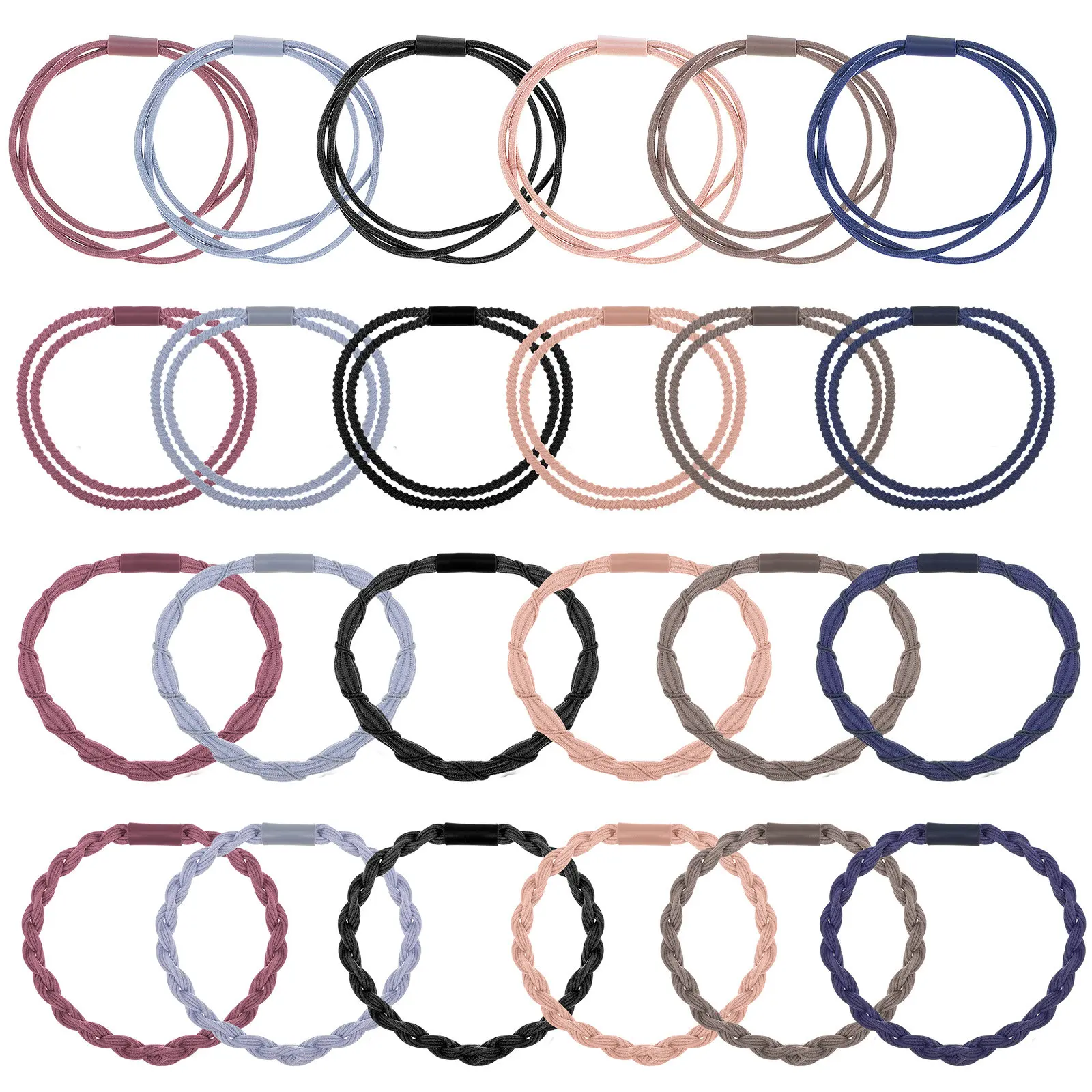 24 шт. плетеных резинок для волос, эластичные, высокопрочные, не повреждают волосы, для женщин и девочек, для тонких и густых волос, для ежедневного использования и занятий спортом
24 шт. плетеных резинок для волос, эластичные, высокопрочные, не повреждают волосы, для женщин и девочек, для тонких и густых волос, для ежедневного использования и занятий спортом