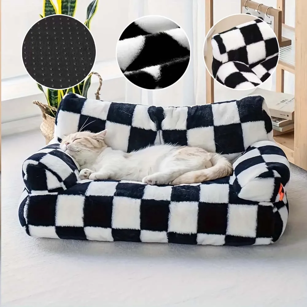 S/M/L/XL Plush Pet Couch Soft Faux Rabbit Fur Cat Sofa Bed for Large Cats Durable Cozy Nest for Puppy Kittens Лежанка Для Кота
S/M/L/XL Plush Pet Couch Soft Faux Rabbit Fur Cat Sofa Bed for Large Cats Durable Cozy Nest for Puppy Kittens Лежанка Для Кота