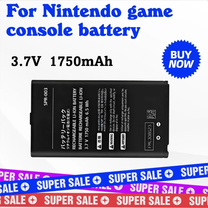 New Rechargeable Lithium Battery Pack for Nintendo New 3DS LL/XL Console Replacement Battery SPR-003 3.7V 1750mAh
New Rechargeable Lithium Battery Pack for Nintendo New 3DS LL/XL Console Replacement Battery SPR-003 3.7V 1750mAh