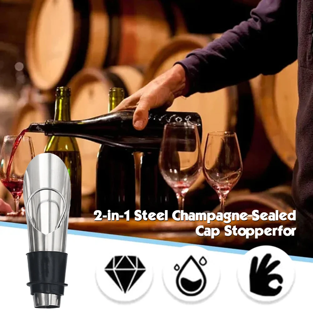 Multifunctional Dual-Use Wine Stopper Pourer Tool Reusable Good Sealing Wine Covers Gift For Anniversaries
Multifunctional Dual-Use Wine Stopper Pourer Tool Reusable Good Sealing Wine Covers Gift For Anniversaries