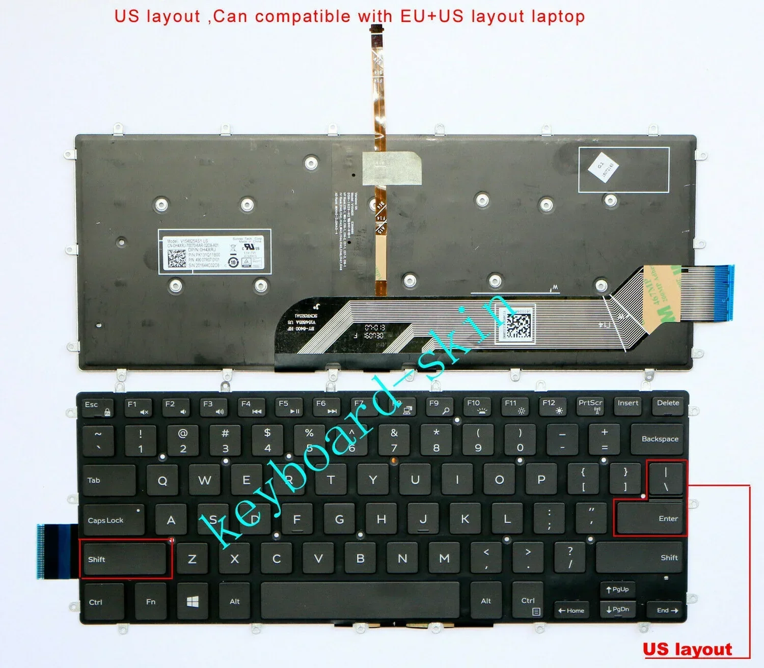 New US Keyboard backlit no-frame for Dell Inspiron 14-7460 7466 7467 7472 P74G 15-5568 5578 5579 P58F 7560 7569 7570 7572 laptop
New US Keyboard backlit no-frame for Dell Inspiron 14-7460 7466 7467 7472 P74G 15-5568 5578 5579 P58F 7560 7569 7570 7572 laptop