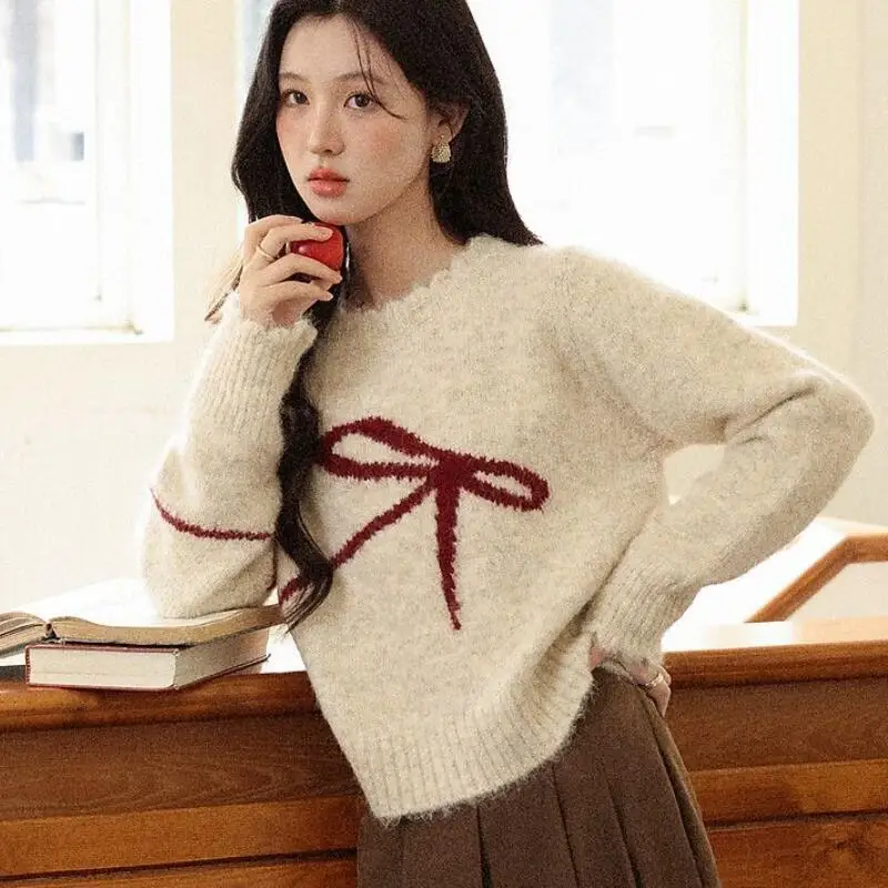 Корейский женский свитер-пуловер с круглым вырезом для весны и осени, новый, свободный, мягкий, вязаный, универсальный
Корейский женский свитер-пуловер с круглым вырезом для весны и осени, новый, свободный, мягкий, вязаный, универсальный