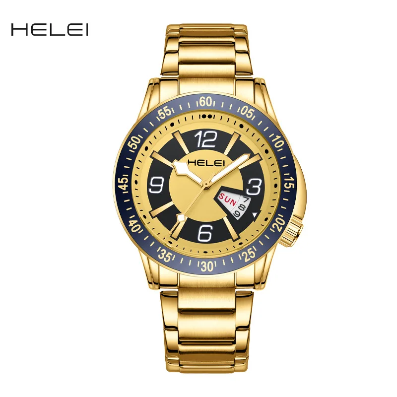 HELEI Hot Sale Dual Calendar Waterproof Quartz Watch Steel Belt Business Chronograph Men's Watch Men's Watch
HELEI Hot Sale Dual Calendar Waterproof Quartz Watch Steel Belt Business Chronograph Men's Watch Men's Watch