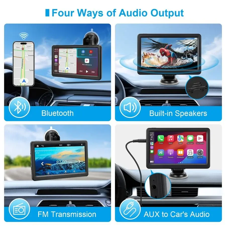 Carplay Screen for Car with Bluetooth Wireless Carplay Car Screen Mirror
Carplay Screen for Car with Bluetooth Wireless Carplay Car Screen Mirror