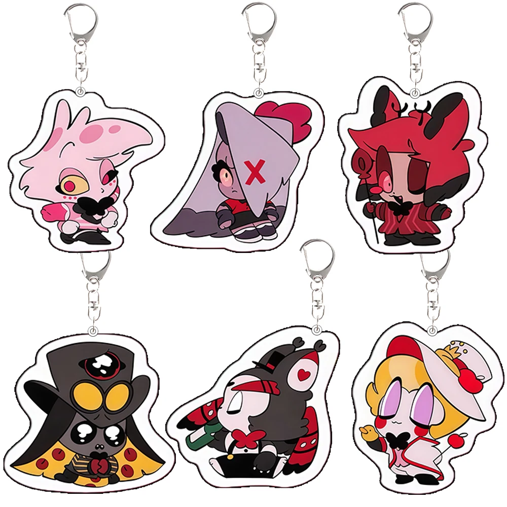 Акриловый брелок для отеля Hazbin Husk Alastor Luccifer Morningstar Angel Dust Vaggie Niffty брелок для ключей с подвеской на рюкзак
Акриловый брелок для отеля Hazbin Husk Alastor Luccifer Morningstar Angel Dust Vaggie Niffty брелок для ключей с подвеской на рюкзак