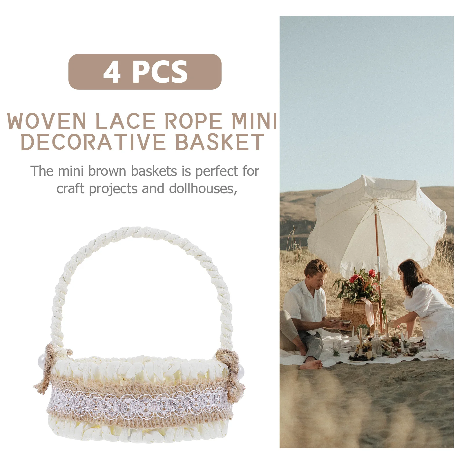 1 Set Mini Decorative Handwoven Natural Woven Storage Basket For Wedding Party Home Decor Festival Ornaments Small Items Display
1 Set Mini Decorative Handwoven Natural Woven Storage Basket For Wedding Party Home Decor Festival Ornaments Small Items Display