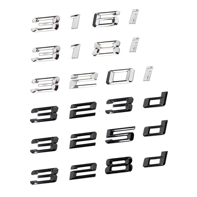 ABS Letters Emblem for BMW 3 Series F30 Car Trunk Logo Sticker New Font 316d 318d 320d 325d 328d 330d 335d 340d 345d 350d i
ABS Letters Emblem for BMW 3 Series F30 Car Trunk Logo Sticker New Font 316d 318d 320d 325d 328d 330d 335d 340d 345d 350d i