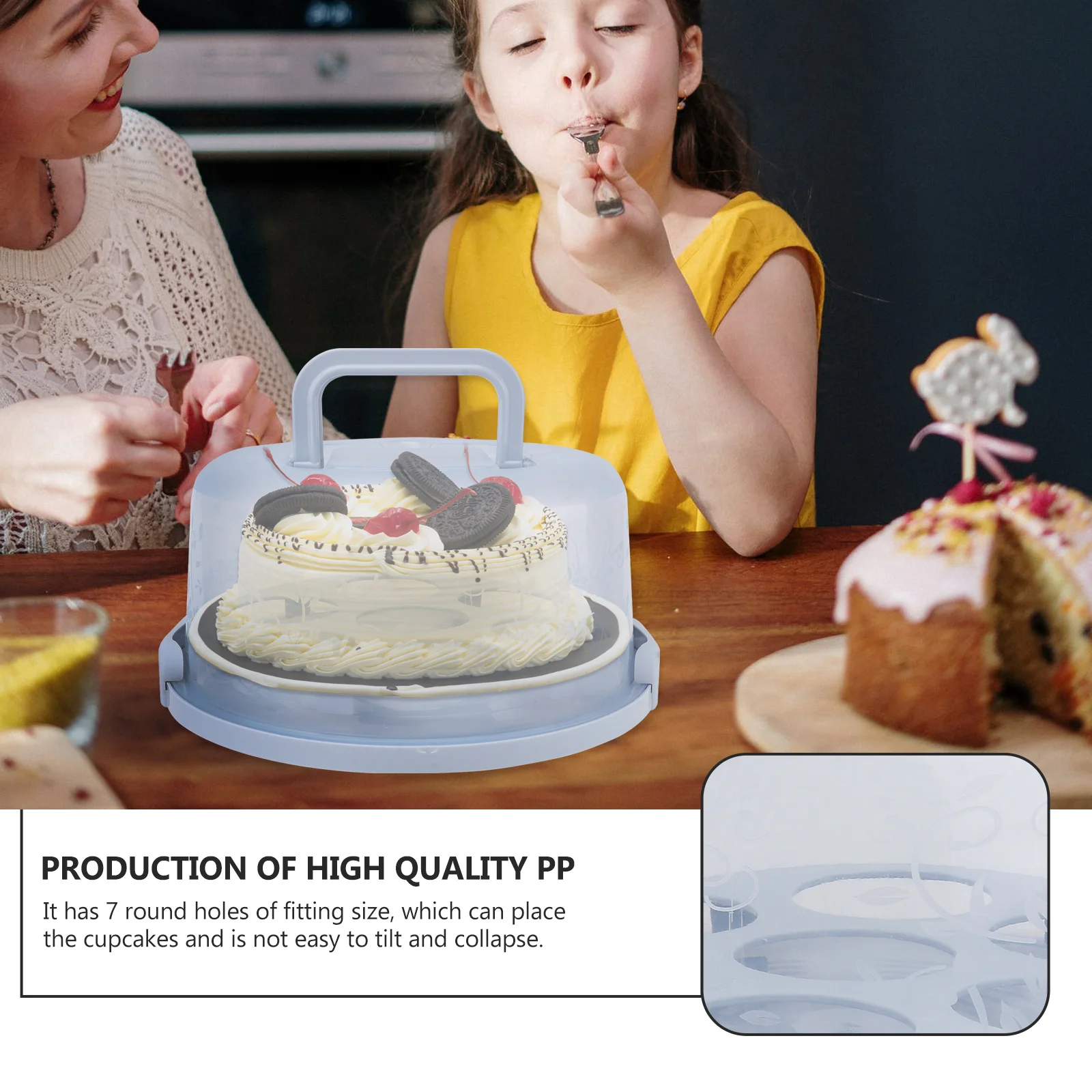 1pc Portable Cake Box Cupcake Container Tin Blue Travel Food Storage Pan With Handle Lightweight Safe Easy Use
1pc Portable Cake Box Cupcake Container Tin Blue Travel Food Storage Pan With Handle Lightweight Safe Easy Use