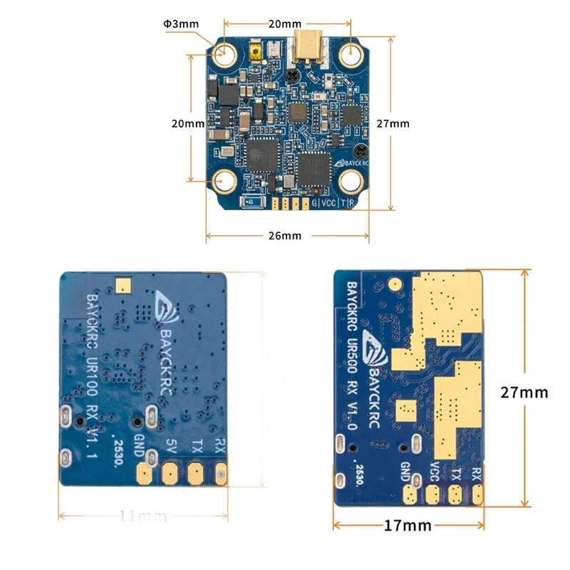 BAYCKRC Receiver UR1000 1000mw/UR500 500mw/UR100 ELRS Dual Frequency Receiver FPV Rc Drone Receiver
BAYCKRC Receiver UR1000 1000mw/UR500 500mw/UR100 ELRS Dual Frequency Receiver FPV Rc Drone Receiver
