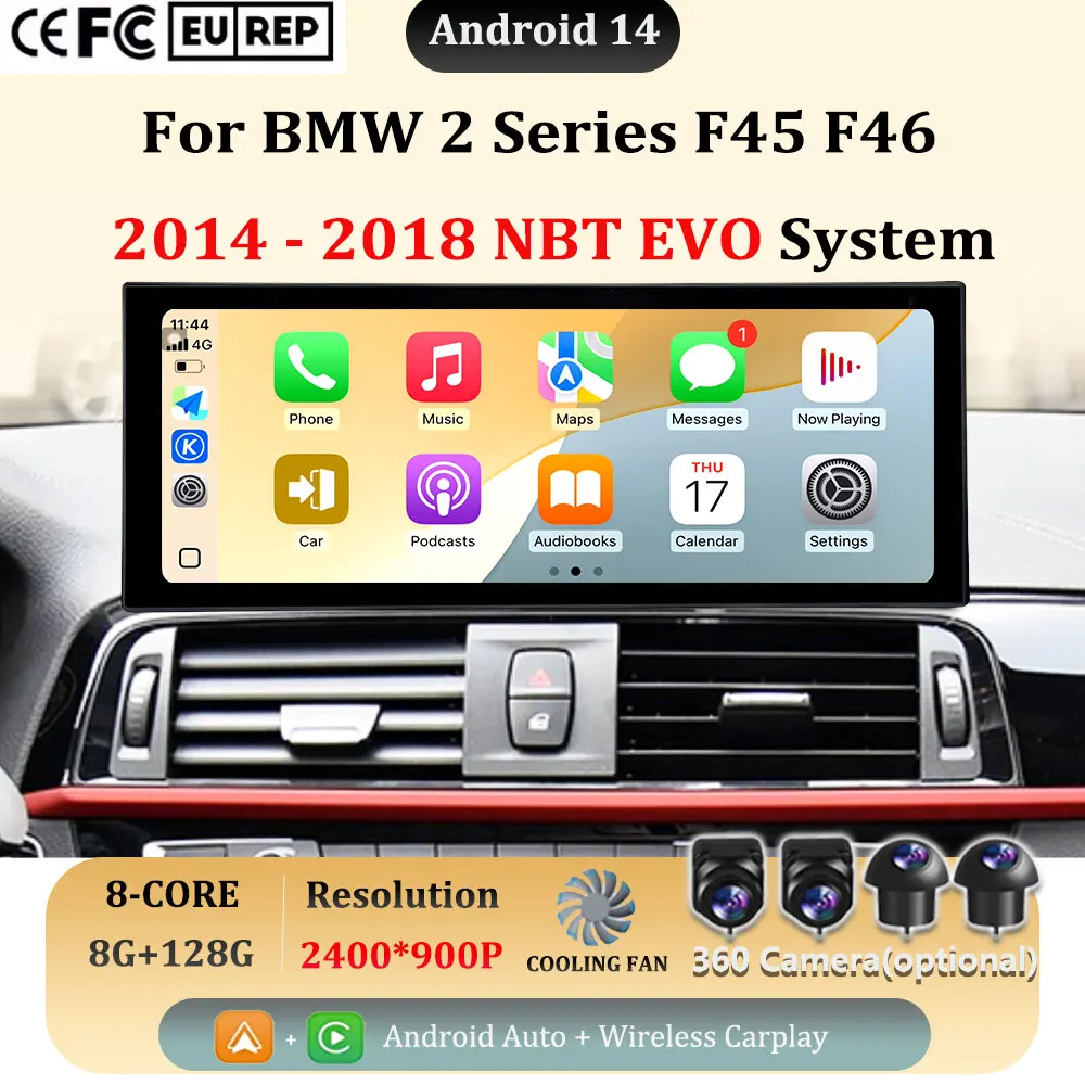 Car Radio Multimedia Player GPS Navigation Ultra-thin Screen for BMW 2 Series F45 F46 2014 2015 - 2018 NBT EVO System Android 14
Car Radio Multimedia Player GPS Navigation Ultra-thin Screen for BMW 2 Series F45 F46 2014 2015 - 2018 NBT EVO System Android 14