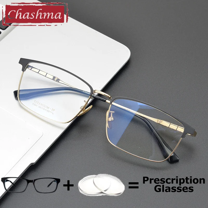 Chashma Pure Titanium Prescription Reading Men Glasses Frame Light Myopia Glasses Gentlemen Fashion Optical Multifocal Lenses
Chashma Pure Titanium Prescription Reading Men Glasses Frame Light Myopia Glasses Gentlemen Fashion Optical Multifocal Lenses