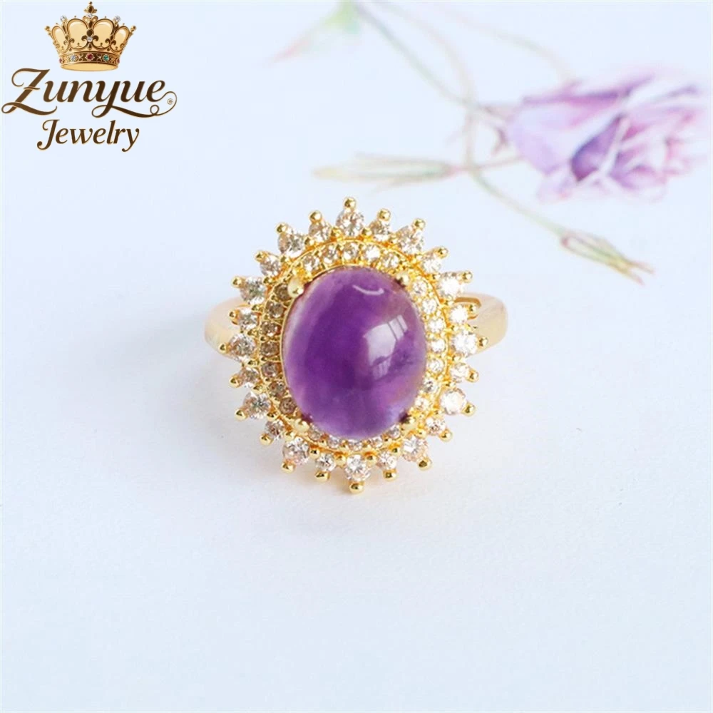 High-End Natural Amethyst Sunflower Diamond Ring Luxury Quality Fashion Fine Jewelry Exquisite Elegant Popular Charms Young Gift
High-End Natural Amethyst Sunflower Diamond Ring Luxury Quality Fashion Fine Jewelry Exquisite Elegant Popular Charms Young Gift