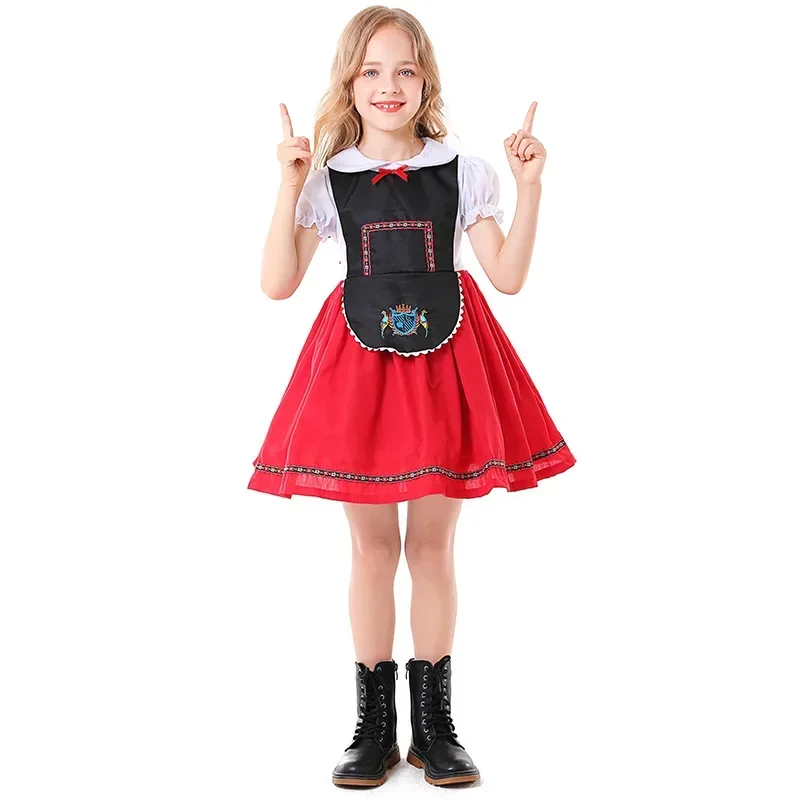 Carnival Oktoberfest Costumes Bavarian Dirndl Beer Girl Cospaly Halloween Party Dress Child Girl Performance Uniform
Carnival Oktoberfest Costumes Bavarian Dirndl Beer Girl Cospaly Halloween Party Dress Child Girl Performance Uniform