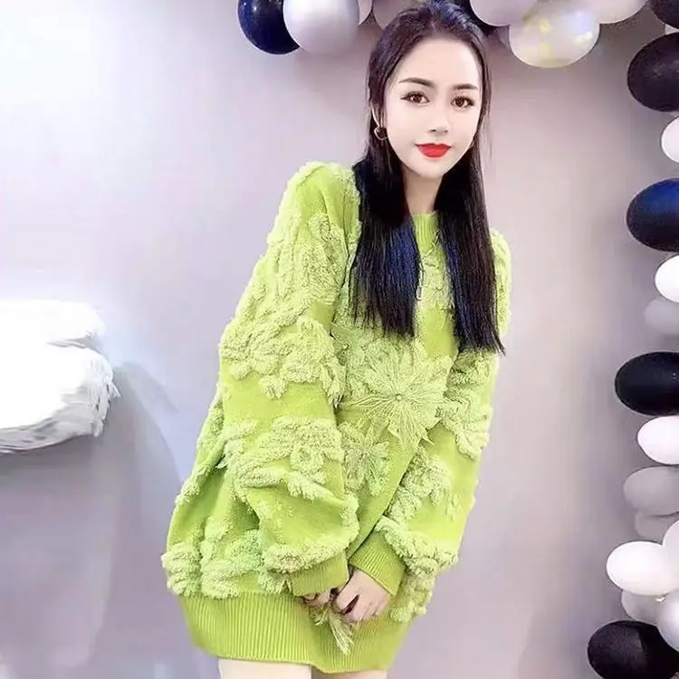 Новый свободный вязаный розовый свитер с длинными рукавами размера плюс осень-зима базовый слой средней длины однотонный топ женская мода M96
Новый свободный вязаный розовый свитер с длинными рукавами размера плюс осень-зима базовый слой средней длины однотонный топ женская мода M96