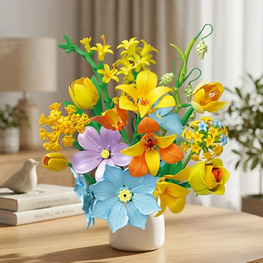 Creative DIY Building Block Flower Bouquet Kit Simulation Floral Assembly Model Stress Relief Toy Valentines Day Christmas Gift
Creative DIY Building Block Flower Bouquet Kit Simulation Floral Assembly Model Stress Relief Toy Valentines Day Christmas Gift