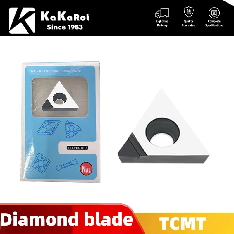 KaKarot TCMT110202 110204 PCD Diamond Milling Cutter Insert PCD Aluminum Alloy End Mill Tool CNC Carbide CBN Turning Lathe CBN
KaKarot TCMT110202 110204 PCD Diamond Milling Cutter Insert PCD Aluminum Alloy End Mill Tool CNC Carbide CBN Turning Lathe CBN