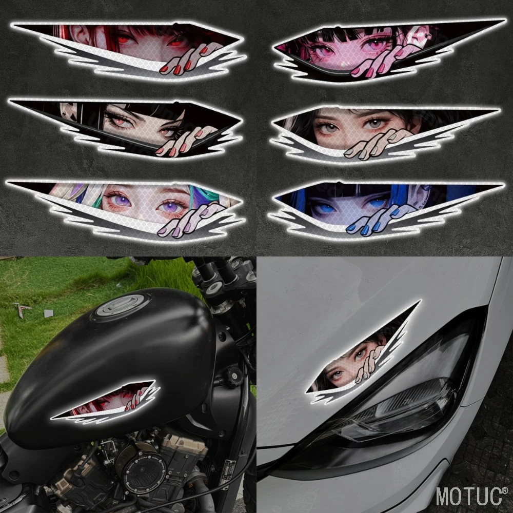 1PC Creative Anime Girl Reflective Motorcycle Sticker Waterproof Durable Vinyl Decal for Car Window Moto Fuel Tank Helmet Decor
1PC Creative Anime Girl Reflective Motorcycle Sticker Waterproof Durable Vinyl Decal for Car Window Moto Fuel Tank Helmet Decor
