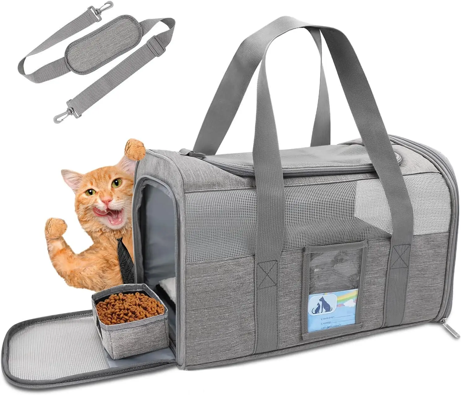 Cat Carrier for Large Cats 20 lbs, Medium Cat Under 25 lbs, Dog Carriers for Small Dogs, Soft Travel Pet Carrier for 2 Cats S
Cat Carrier for Large Cats 20 lbs, Medium Cat Under 25 lbs, Dog Carriers for Small Dogs, Soft Travel Pet Carrier for 2 Cats S