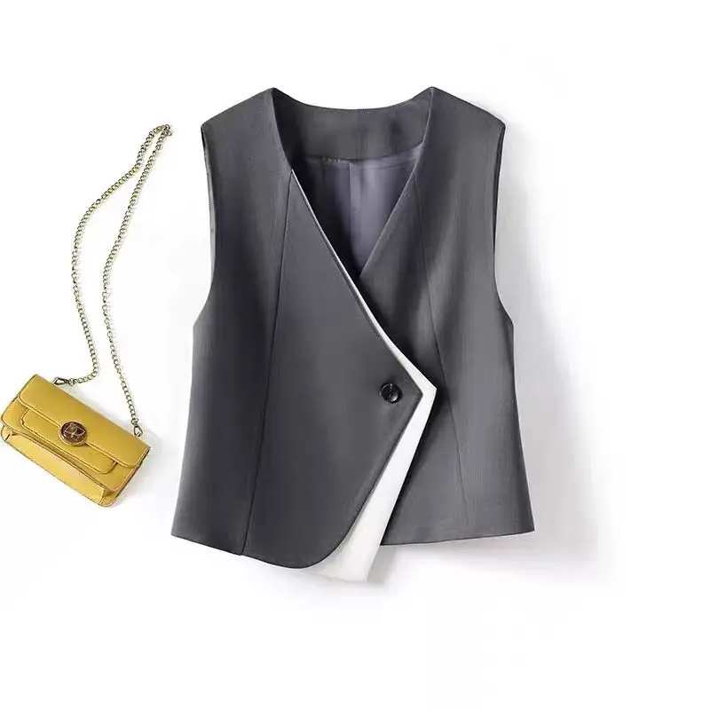 Gray Suit Vest for Women New Spring Style Layered Short Sleeveless High-end Temperament Waistcoat
Gray Suit Vest for Women New Spring Style Layered Short Sleeveless High-end Temperament Waistcoat