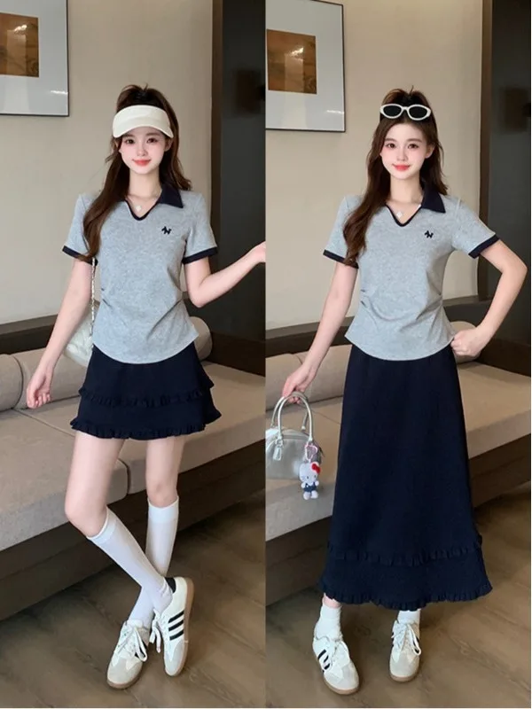 plus Size Casual Versatile Summer Outfit Short Sleeve Half Skirt Fashionable Long Short Two Piece Set Women's Clothing
plus Size Casual Versatile Summer Outfit Short Sleeve Half Skirt Fashionable Long Short Two Piece Set Women's Clothing