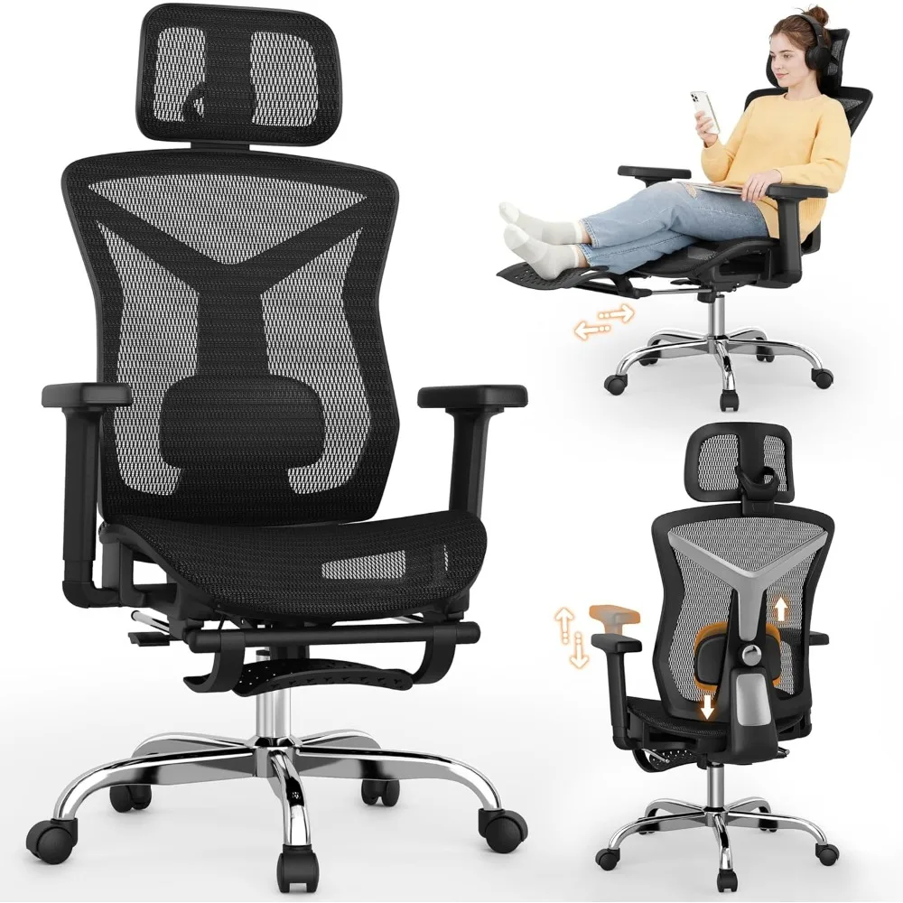 Ergonomic chair with footrest 3D lumbar support recline 135 mesh seat heavy duty gas lift
Ergonomic chair with footrest 3D lumbar support recline 135 mesh seat heavy duty gas lift