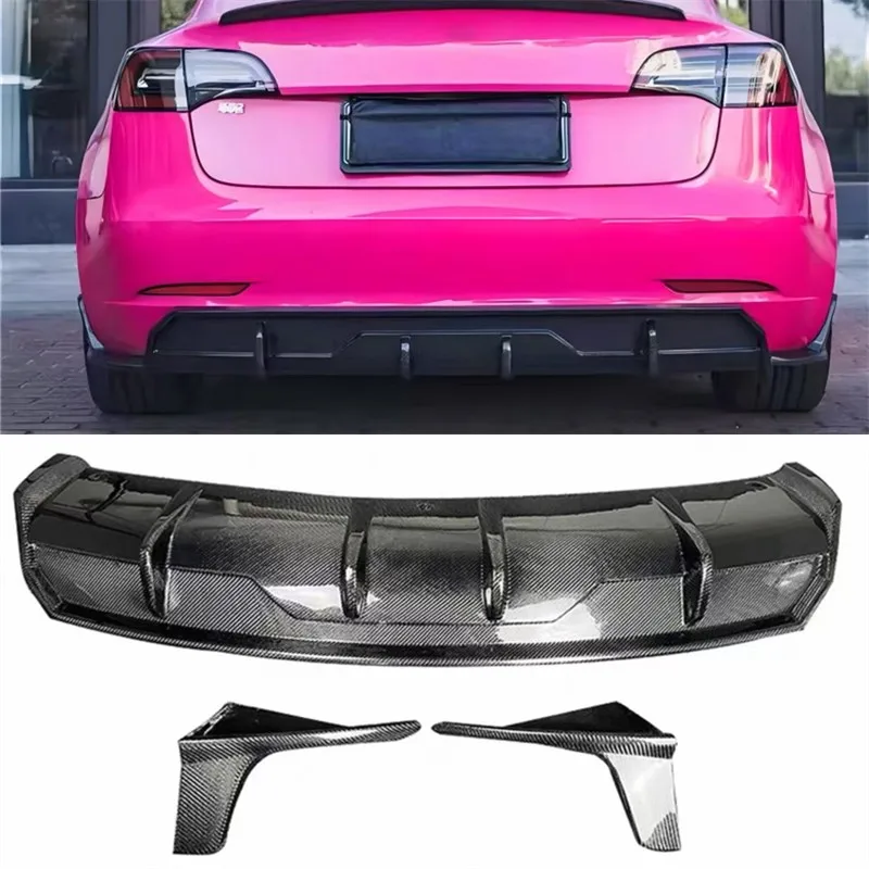 For Tesla Model 3 Real Carbon Fiber Car Rear Bumper Lip Diffuser Baojiao Splitters Spoiler Body Kit
For Tesla Model 3 Real Carbon Fiber Car Rear Bumper Lip Diffuser Baojiao Splitters Spoiler Body Kit