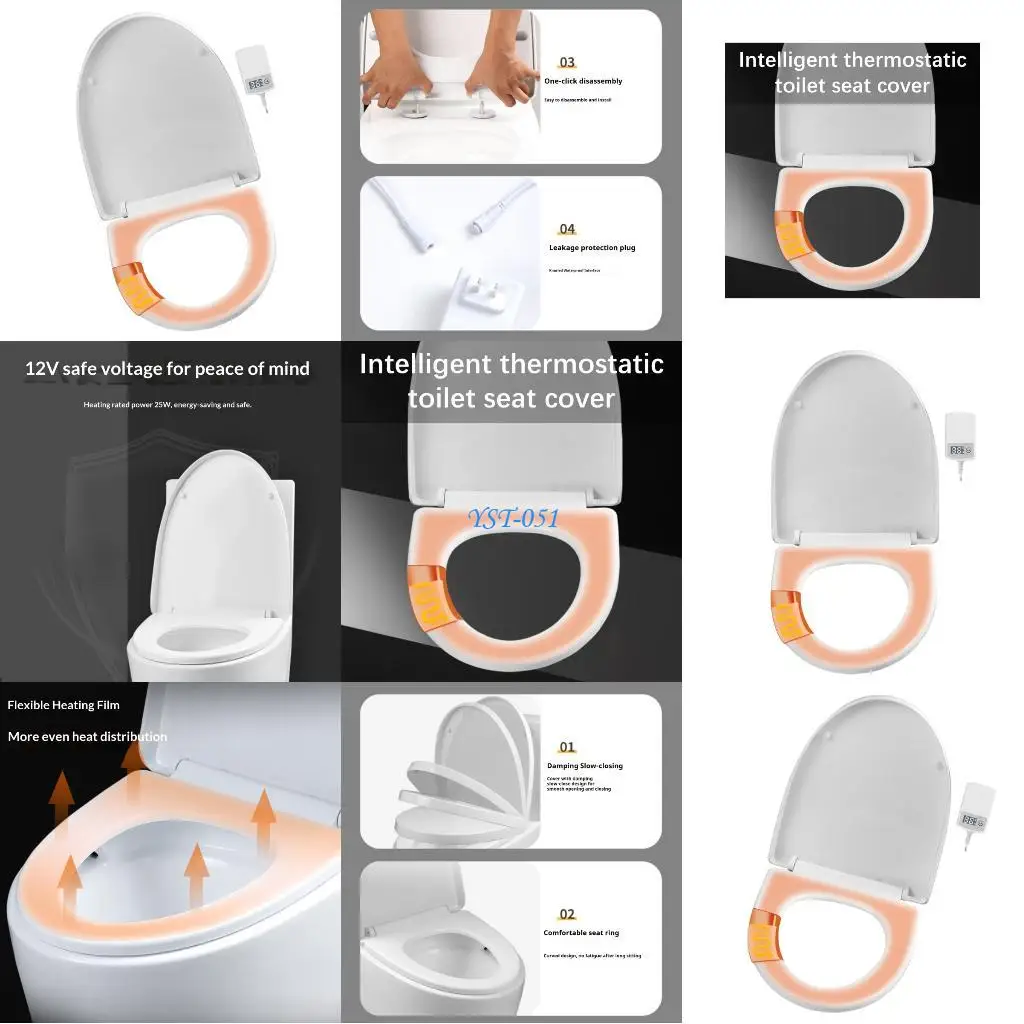 E15A Стул для унитаза с постоянным подогревом, 110 В, износостойкий, с множеством функций безопасности
E15A Стул для унитаза с постоянным подогревом, 110 В, износостойкий, с множеством функций безопасности