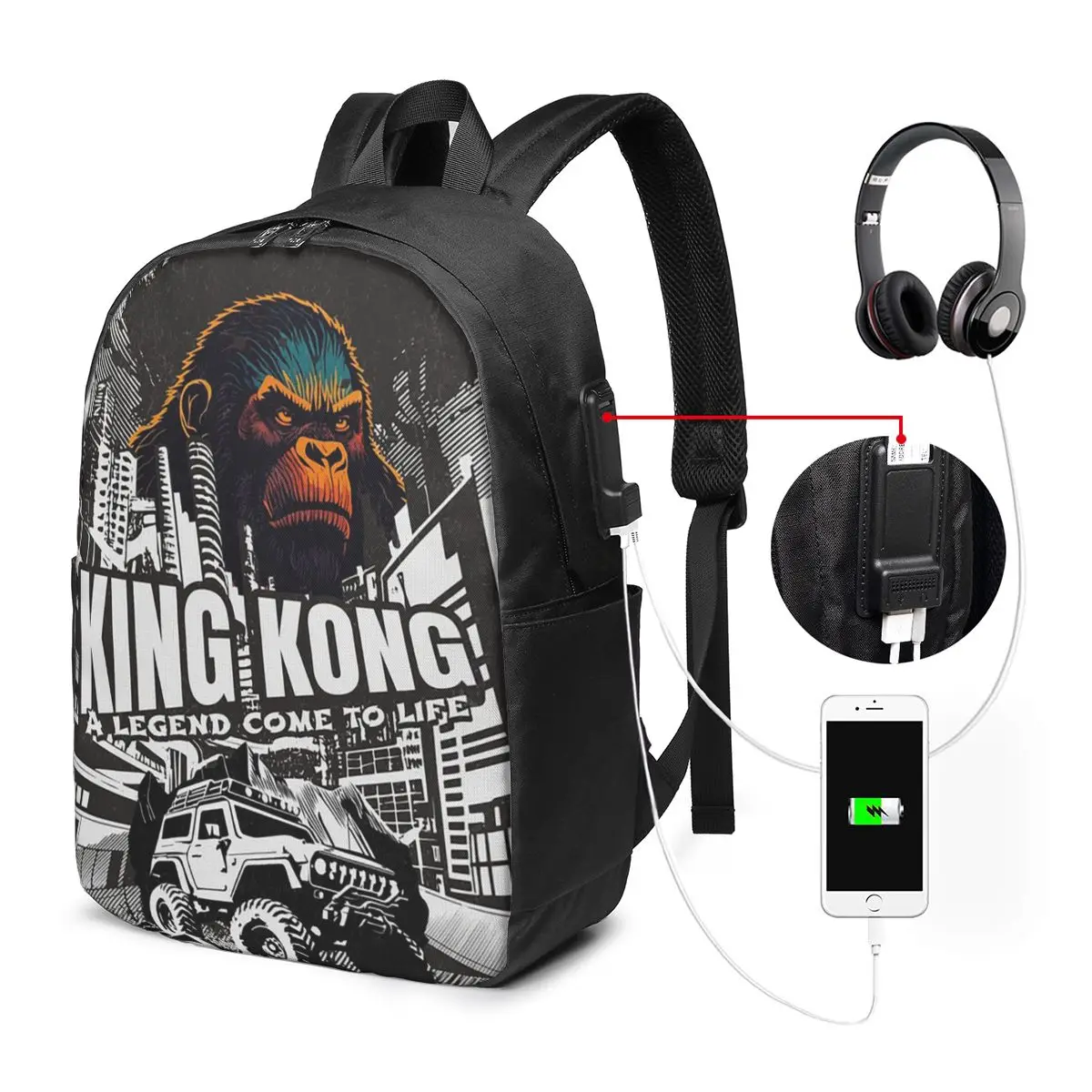 King Kong - A Legend Backpack Travel Notebook Bag Computer College Student School Bag Laptop Shoulder Bags for Men Women
King Kong - A Legend Backpack Travel Notebook Bag Computer College Student School Bag Laptop Shoulder Bags for Men Women