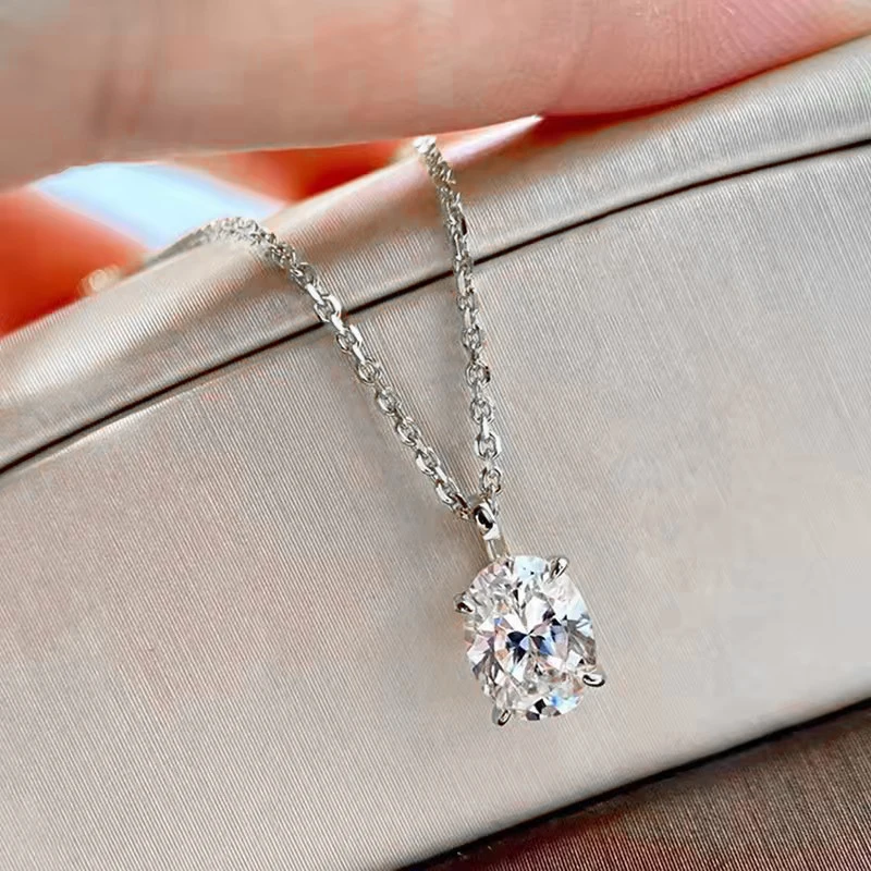 Lnngy Bling Solitaire Oval Cut Moissanite Pendant Necklace For Women Exquisite 14K Gold Filled Chain Necklaces Simple Jewelry
Lnngy Bling Solitaire Oval Cut Moissanite Pendant Necklace For Women Exquisite 14K Gold Filled Chain Necklaces Simple Jewelry