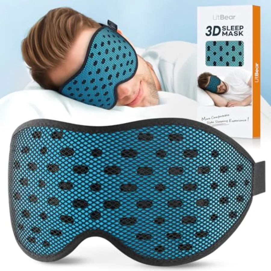 Breathable Sleep Mask, 3D Eye Mask Sleep for Side Sleepers Women Men, Light Blocking Sleeping Mask with Adjustable Strap, Soft
Breathable Sleep Mask, 3D Eye Mask Sleep for Side Sleepers Women Men, Light Blocking Sleeping Mask with Adjustable Strap, Soft