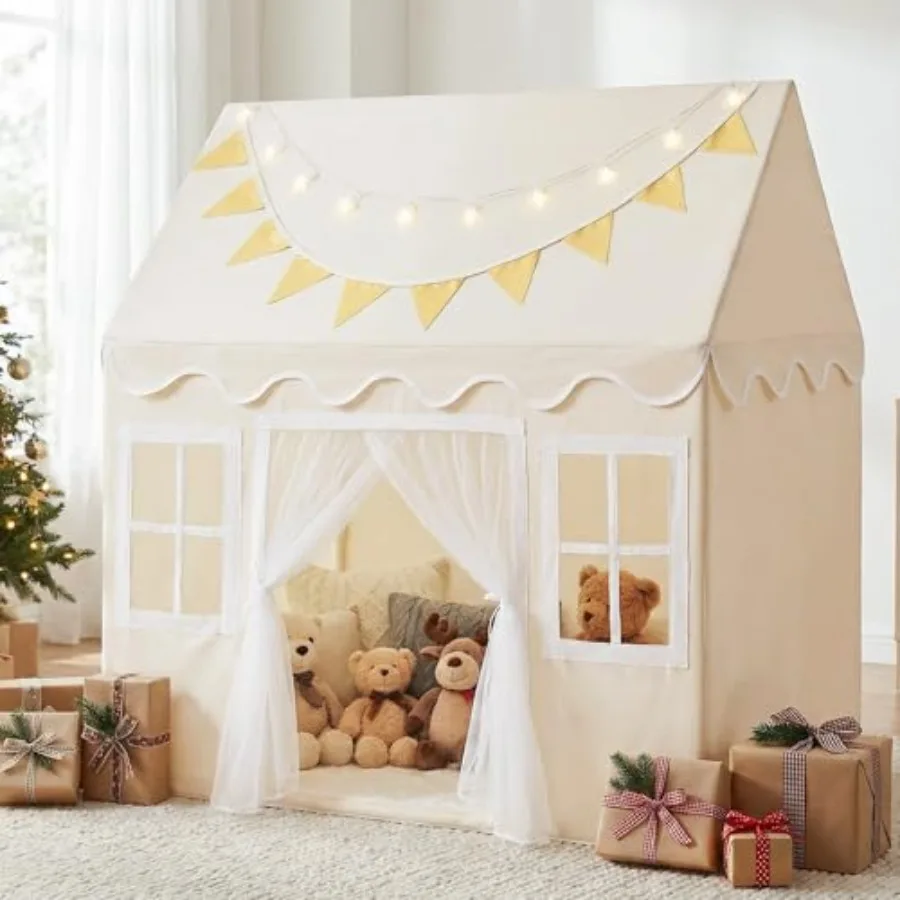 Play Tent Indoor: Polyester Fabric, Navy Blue Gray, Padded Mat + Flags + Star Lights for Reading, Pretend Play Nap Time
Play Tent Indoor: Polyester Fabric, Navy Blue Gray, Padded Mat + Flags + Star Lights for Reading, Pretend Play Nap Time