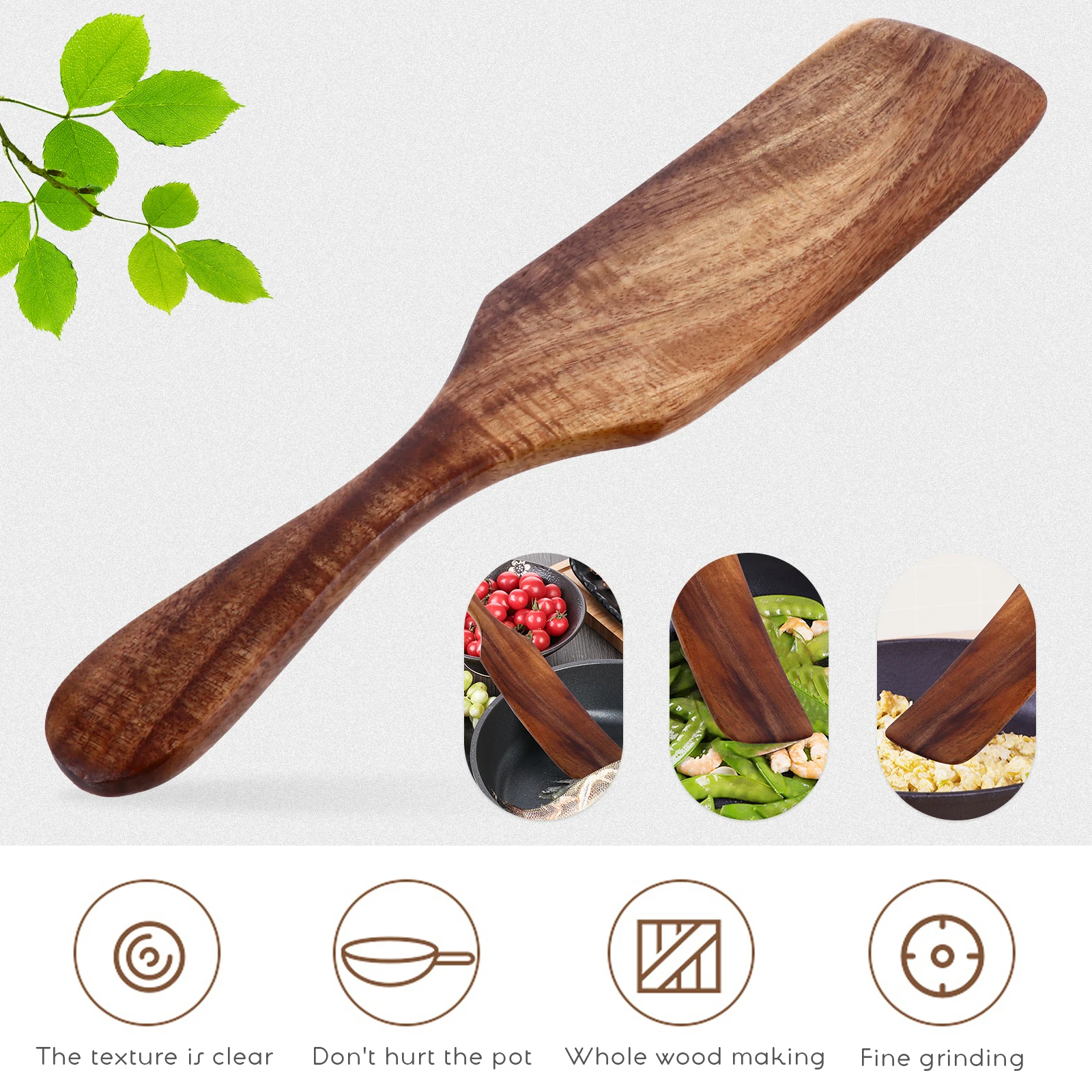 Long Handle Spatula Curved Handled Frying Flipping Baking Kitchen Tool Cooking Turner Scraper Wooden
Long Handle Spatula Curved Handled Frying Flipping Baking Kitchen Tool Cooking Turner Scraper Wooden