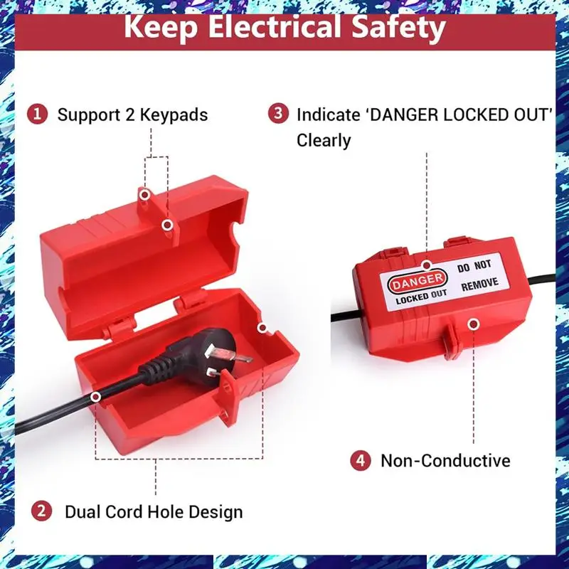 CEA 56 Pcs Lockout Tagout Kit Safety Electrical With Clamp-On Circuit Breaker Lockout,For Electrical/Industrial/Mechanical
CEA 56 Pcs Lockout Tagout Kit Safety Electrical With Clamp-On Circuit Breaker Lockout,For Electrical/Industrial/Mechanical