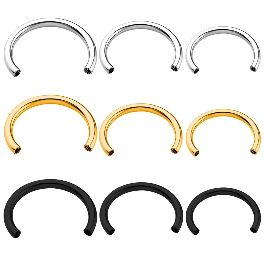 F136 Titanium Septum Piercing 16G Internal Thread Labret Stud Curved Rod Nose Earrings C-Shaped Jewelry Accessories Wholesale
F136 Titanium Septum Piercing 16G Internal Thread Labret Stud Curved Rod Nose Earrings C-Shaped Jewelry Accessories Wholesale